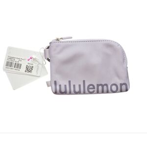 Lululemon Lavender Clippable Zip Card Holder